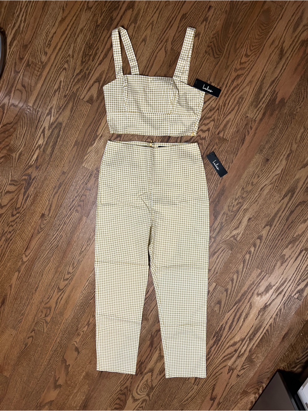 Lulu's Yellow Gingham Crop Top